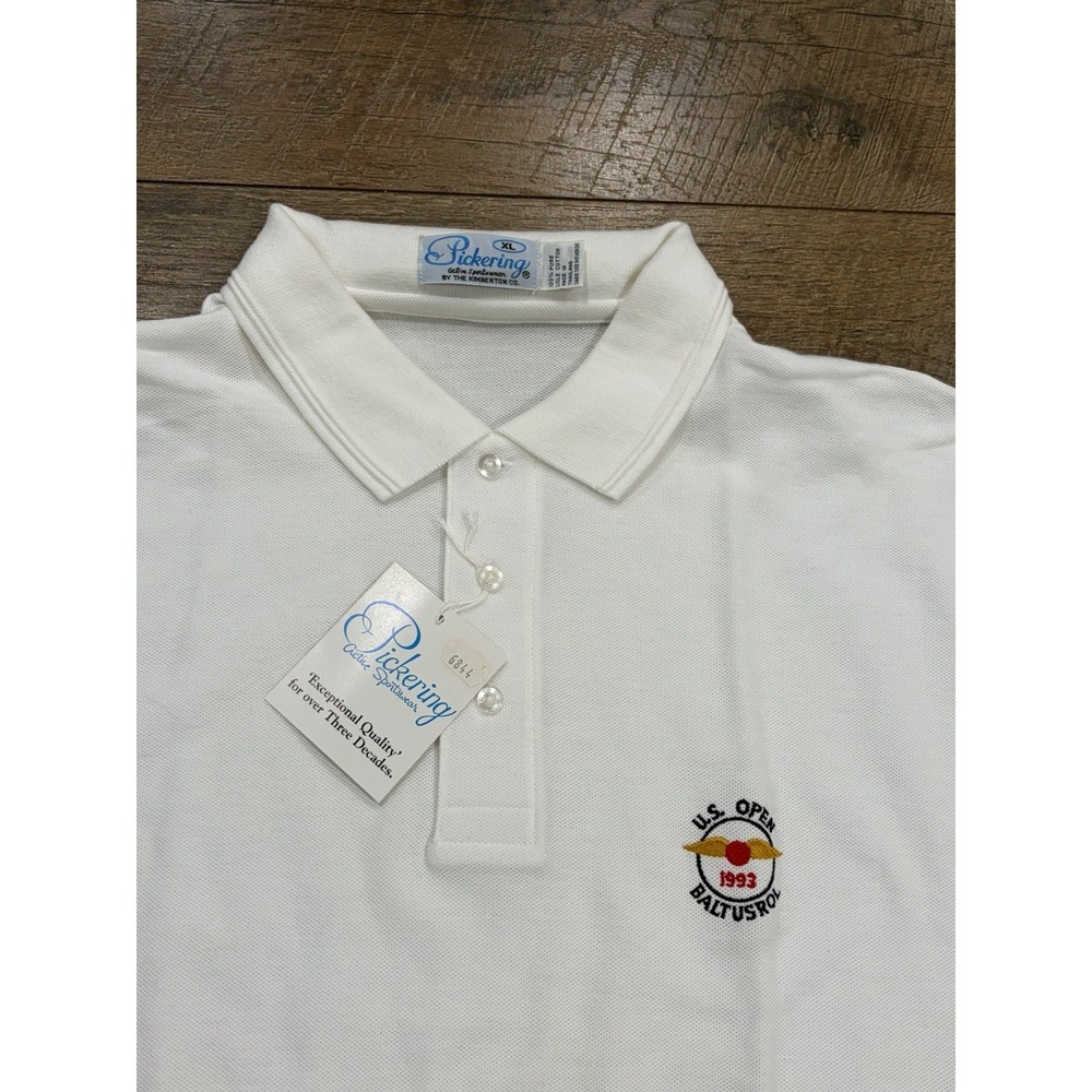 NWT Vintage 1993 U.S. Open Baltusrol Golf Polo White XL Pickering‎